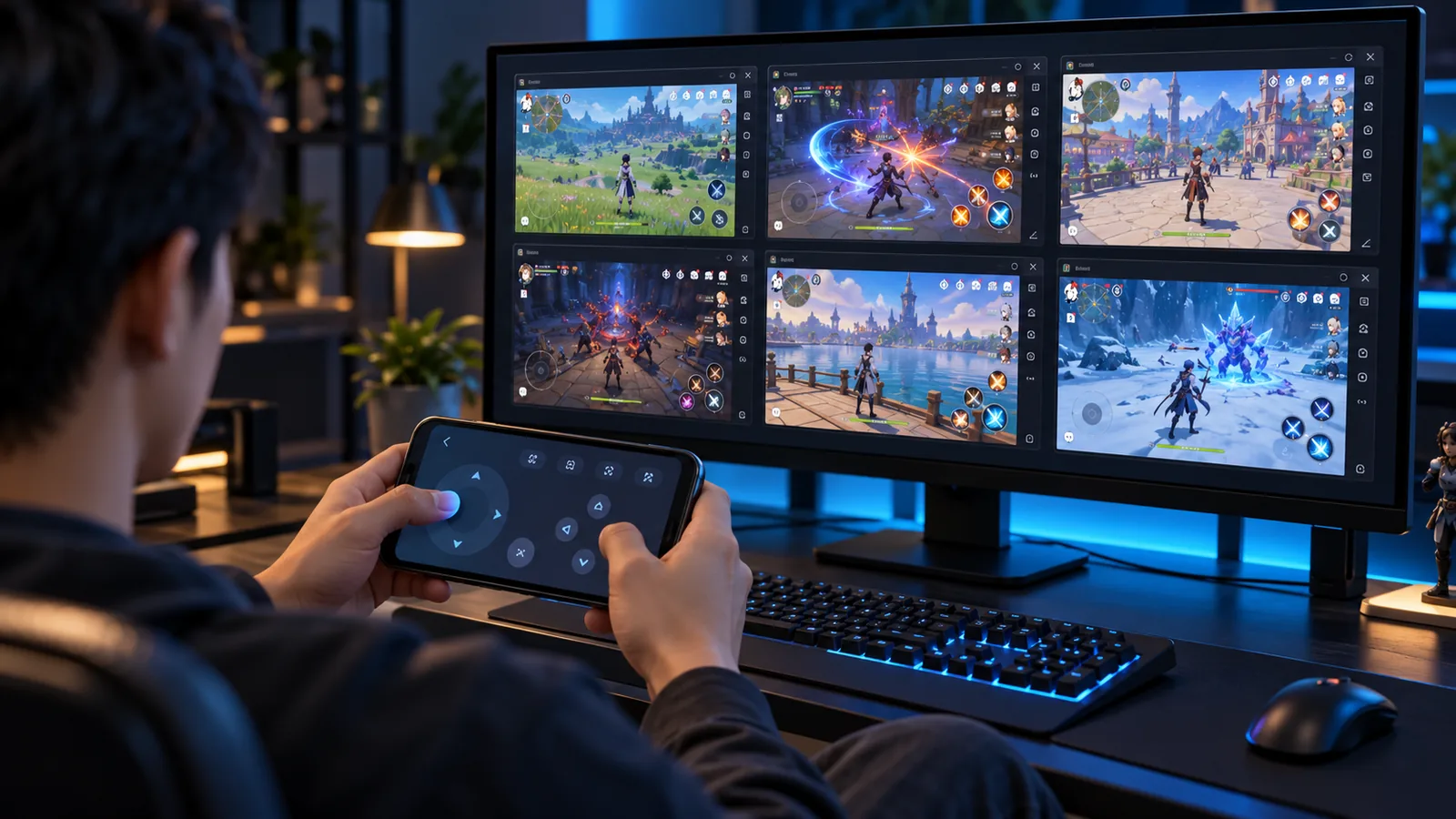 Người dùng điều khiển tab LDPlayer từ xa bằng điện thoại qua OSLink