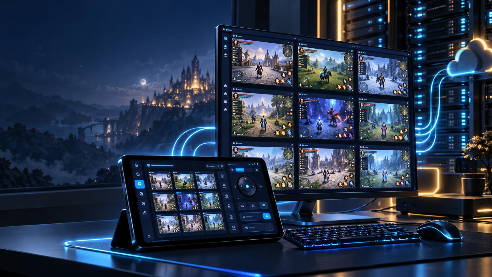 Nhiều tab LDPlayer chạy game được quản lý tập trung trên máy tính
