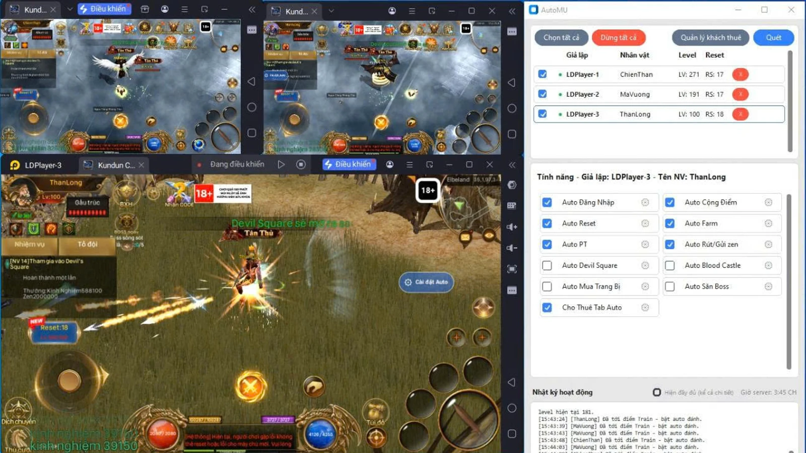 Auto Game Kundun Chúa Tể Bóng Tối: Giới thiệu tính năng và cách vận hành